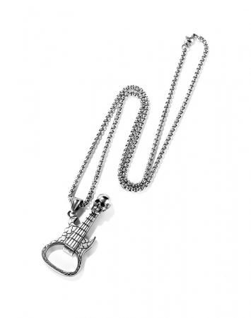 Colier inox cu Chitara si Desfacator Bere [5]