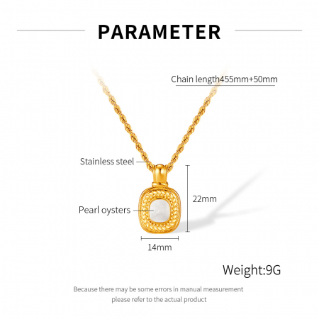Colier inox cu pandantiv si Abalone [8]