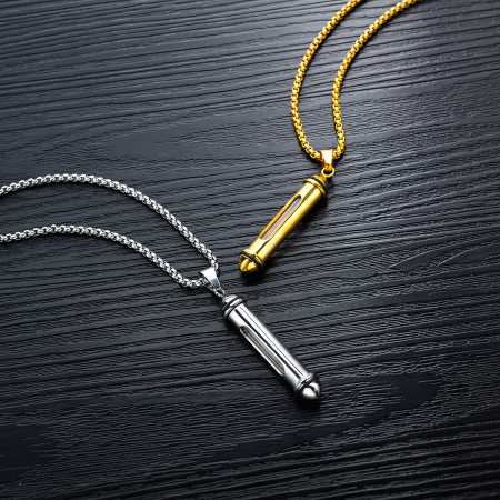 Colier inox cu recipient 55 cm [6]