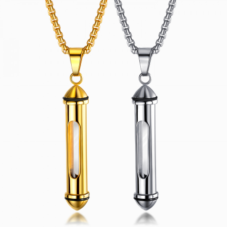 Colier inox cu recipient 55 cm [7]