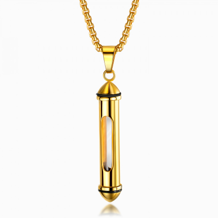 Colier inox cu recipient 55 cm [9]
