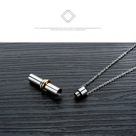 Colier inox cu recipient cilindric [3]