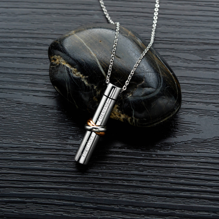 Colier inox cu recipient cilindric [4]