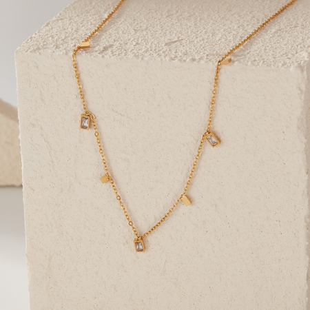 Colier inox cu zirconii [6]