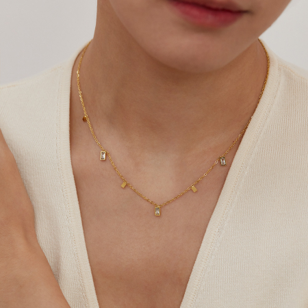 Colier inox cu zirconii [12]