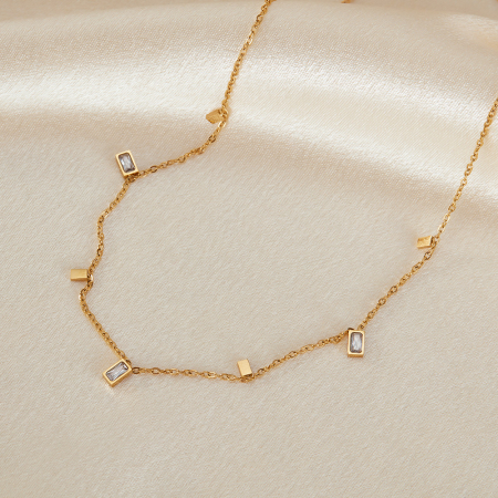 Colier inox cu zirconii [13]