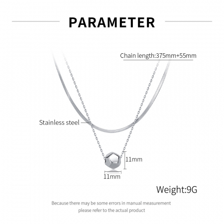 Colier inox dublu minimalist [9]