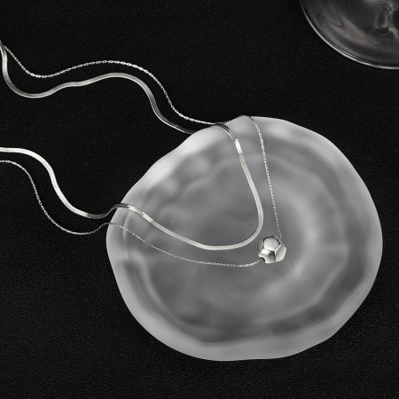 Colier inox dublu minimalist [8]