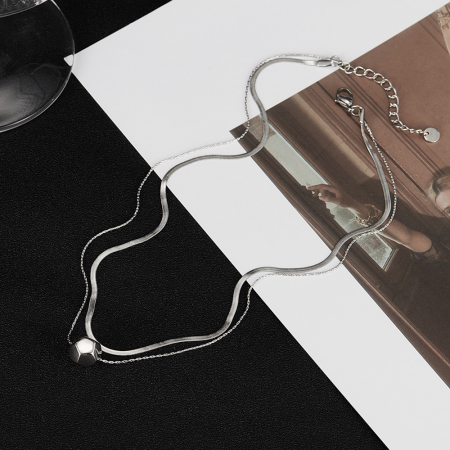 Colier inox dublu minimalist [2]