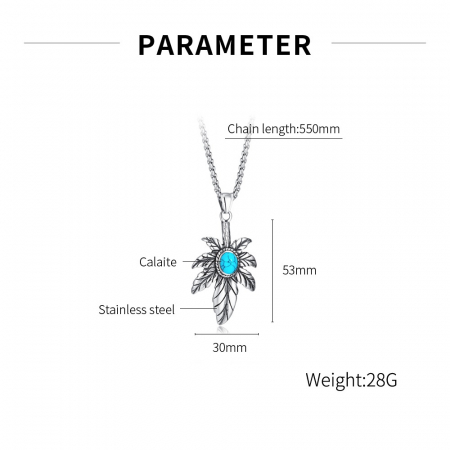 Colier inox frunza de canabis 70 cm [4]