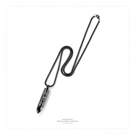 Colier inox glont cu rugaciune 55 cm [3]
