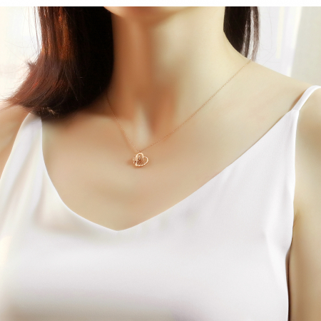 Colier inox inima si fluturas [7]