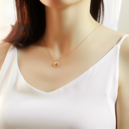 Colier inox inima si fluturas [5]