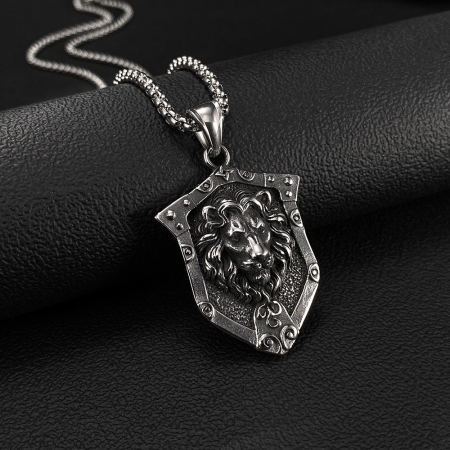 Colier inox Leu Regal din Oțel Inoxidabil – Simbol al Forței și Curajului [6]