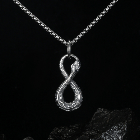 Colier inox Ouroboros 55 cm [2]