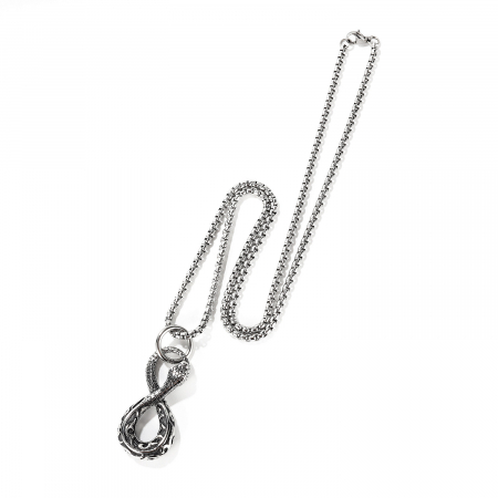 Colier inox Ouroboros 55 cm [4]
