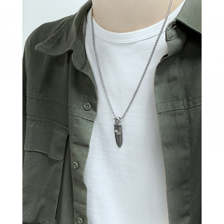 Colier inox pana de vultur 70 cm [5]