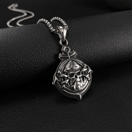 Colier inox Pirat cu Ancoră – Simbol al Libertății și Aventurii [5]