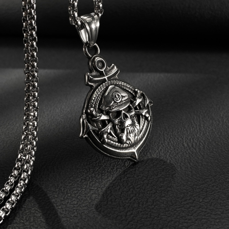 Colier inox Pirat cu Ancoră – Simbol al Libertății și Aventurii [4]