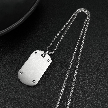 Colier inox placuta cu craniu [8]
