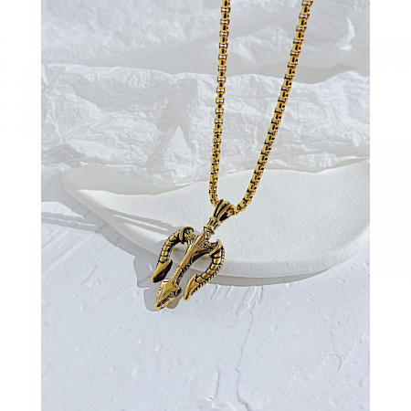 Colier inox trident 55 cm [2]