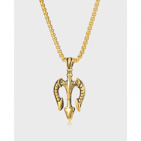 Colier inox trident 55 cm [5]