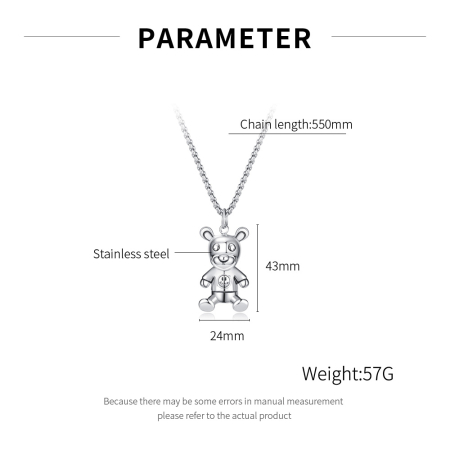 Colier inox Ursuleț Unisex [11]