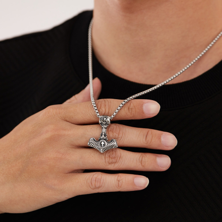 Colier inox Viking cu Ciocanul lui Thor – Mjölnir [3]