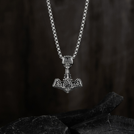 Colier inox Viking cu Ciocanul lui Thor – Mjölnir [2]