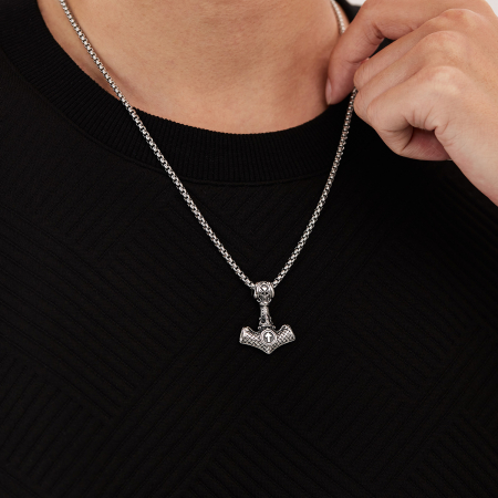 Colier inox Viking cu Ciocanul lui Thor – Mjölnir [1]