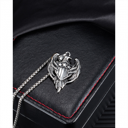 Colier inox vultur 55 cm [10]