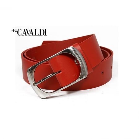 Curea Dama din piele naturala rosie CRE02 - Latime 4 cm [2]