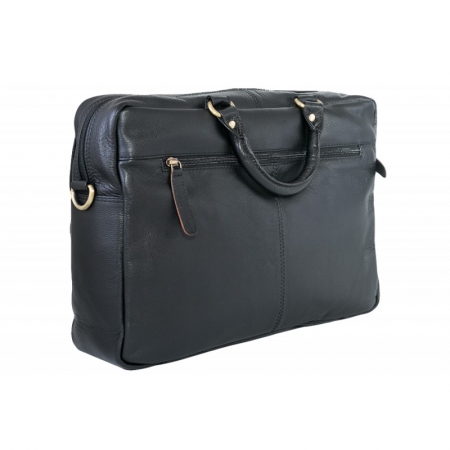 Geanta casual din piele naturala, GEAG1, Neagra [5]