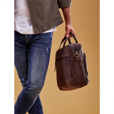 Geanta casual din piele naturala de calitate marca Always Wild [6]