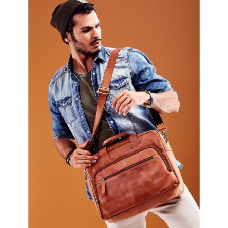 Geanta casual din piele naturala de calitate marca Always Wild - GEA411 [5]