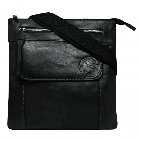 Geanta de umar plata pentru barbati din piele naturala Always Wild [0]