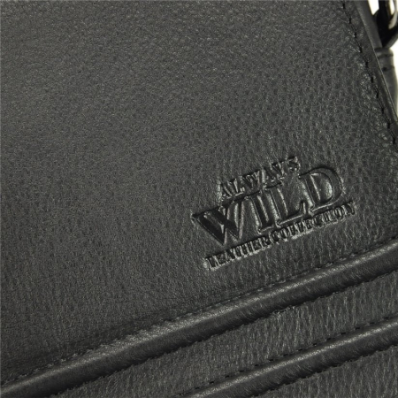 Geanta pentru umar din piele naturala Always Wild, Neagra [11]