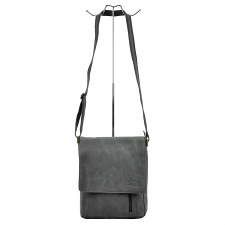 Geanta pentru umar din piele naturala, Always Wild, BORG3, Albastru [7]