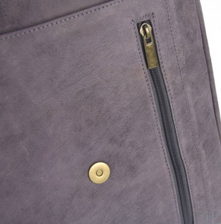 Geanta pentru umar din piele naturala, Always Wild, BORG3, Albastru [9]