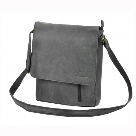 Geanta pentru umar din piele naturala, Always Wild, BORG3, Albastru [6]