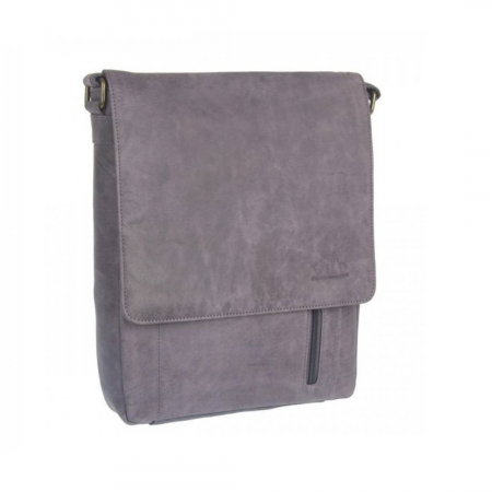 Geanta pentru umar din piele naturala, Always Wild, BORG3, Albastru [10]