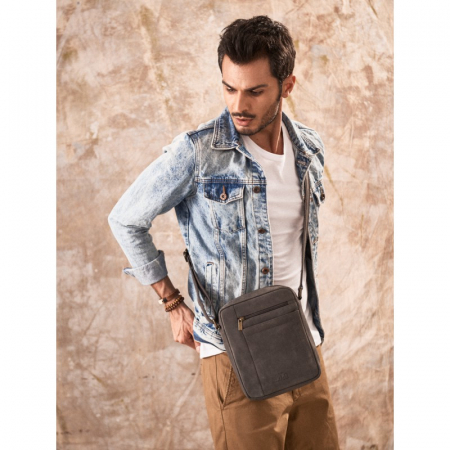 Geanta pentru umar Always Wild, BORG5, din piele naturala, neagra [2]