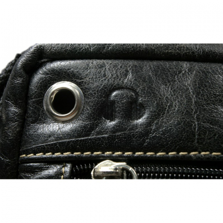 Geanta de umar din piele naturala, Neagra [4]