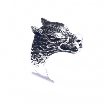 Inel argint 925 cap de lup [1]