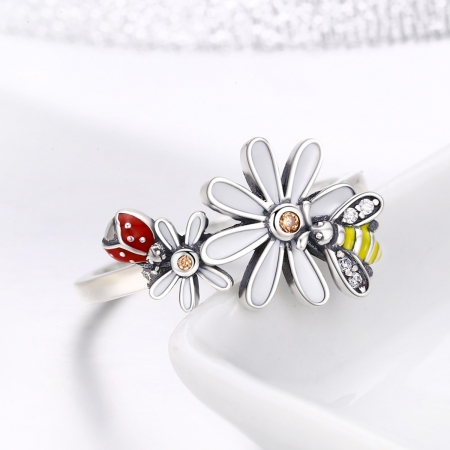 Inel argint 925 cu floare si gargarita - Be Lucky IST0046 [4]