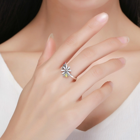 Inel argint 925 cu floare si gargarita - Be Lucky IST0046 [5]