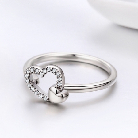 Inel argint 925 cu inimioare si zirconii - Be in Love IST0040 [4]