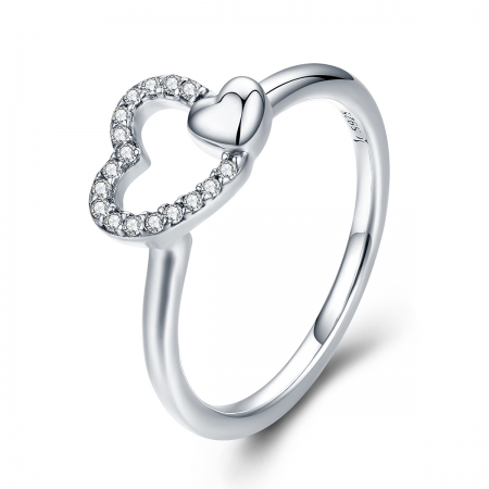 Inel argint 925 cu inimioare si zirconii - Be in Love IST0040 [0]
