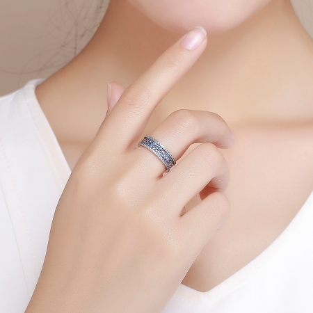 Inel argint 925 cu stelute, planete, semiluni si zirconii - Be Nature IST0050 [3]