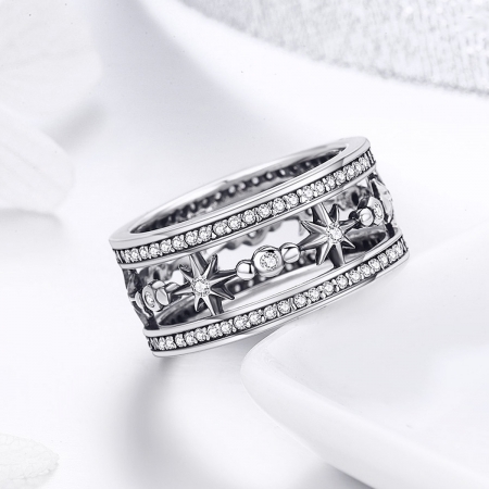 Inel argint 925 cu stelute stralucitoare si zirconii albe - Be Elegant IST0038 [2]